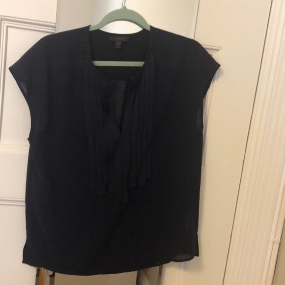 Jcrew navy blouse size 2 - Picture 2 of 5